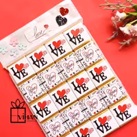 شکلات روز عشق بسته  20 تائی  در دو طرح متفاوت با تزئین قلب و شکوفه های اکلیلی 