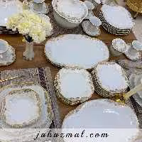 سرویس چینی پردیس طرح دانته طلایی 104 پارچه کد 1003b