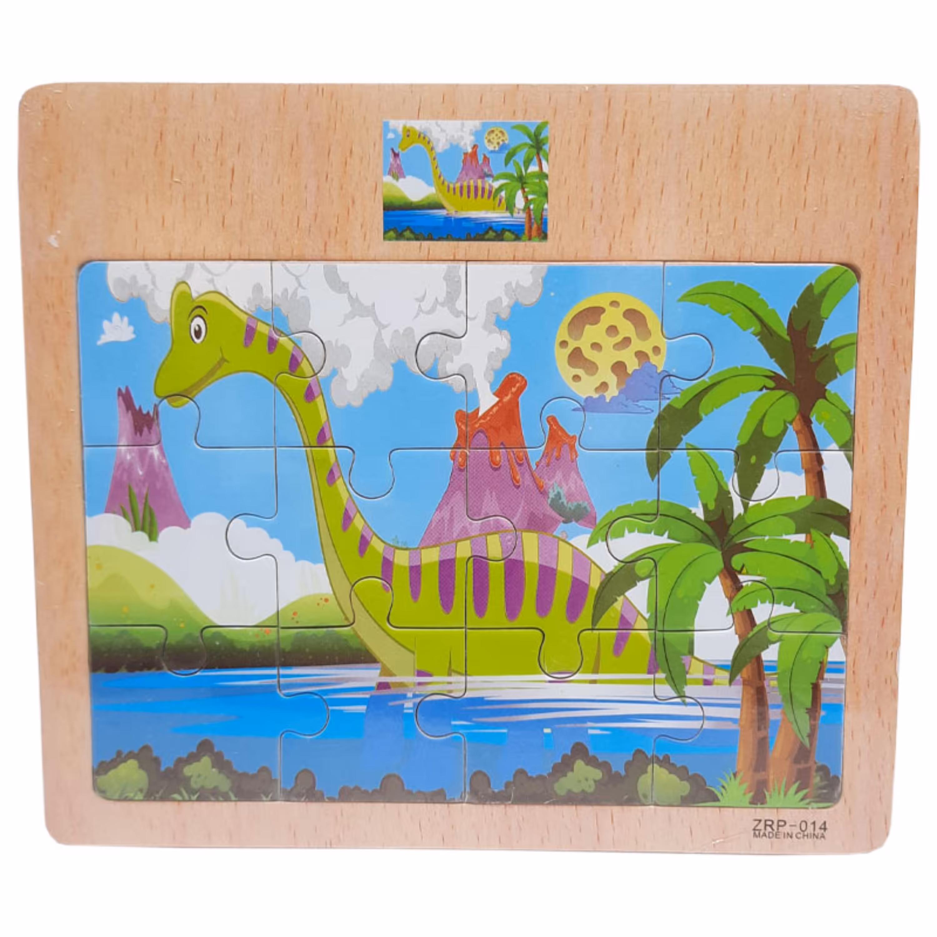 پازل چوبی 12 تکه دایناسور گردن دراز