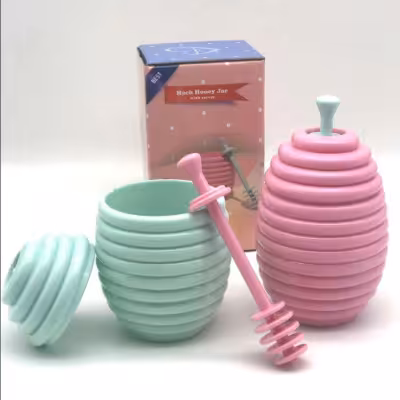 عسل خوری رنگی درب دار دارای کارتن کادویی