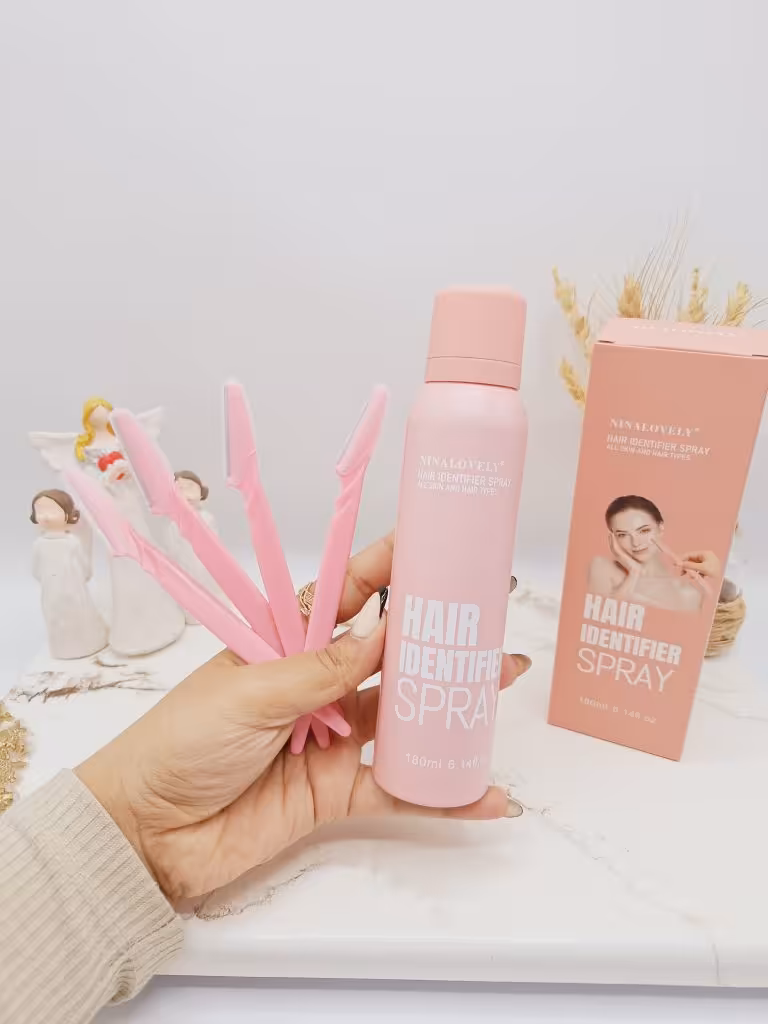 اسپری از بین برنده موی صورت همراه با 4 عدد تیغ اصلاح صورت کدNo.HS-511