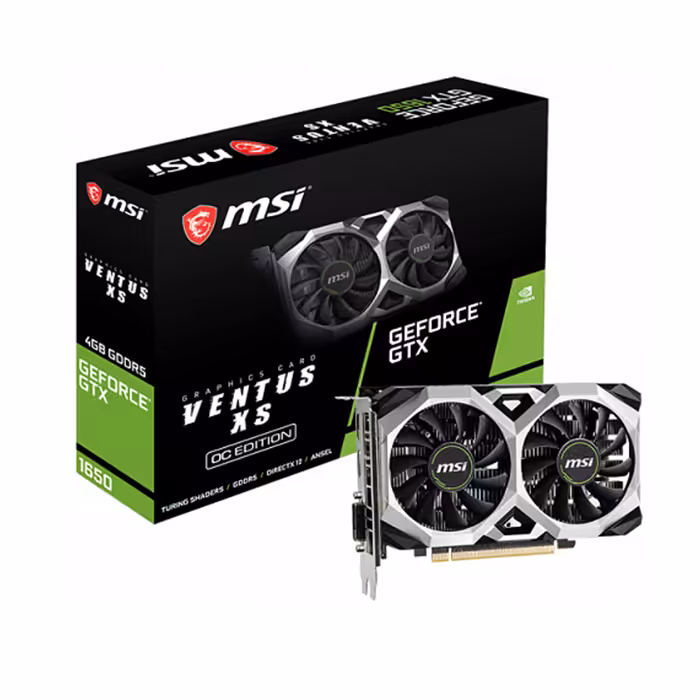 کارت گرافیک ام اس آی مدل GeForce GTX 1650 VENTUS XS 4G OC با حافظه 4GB