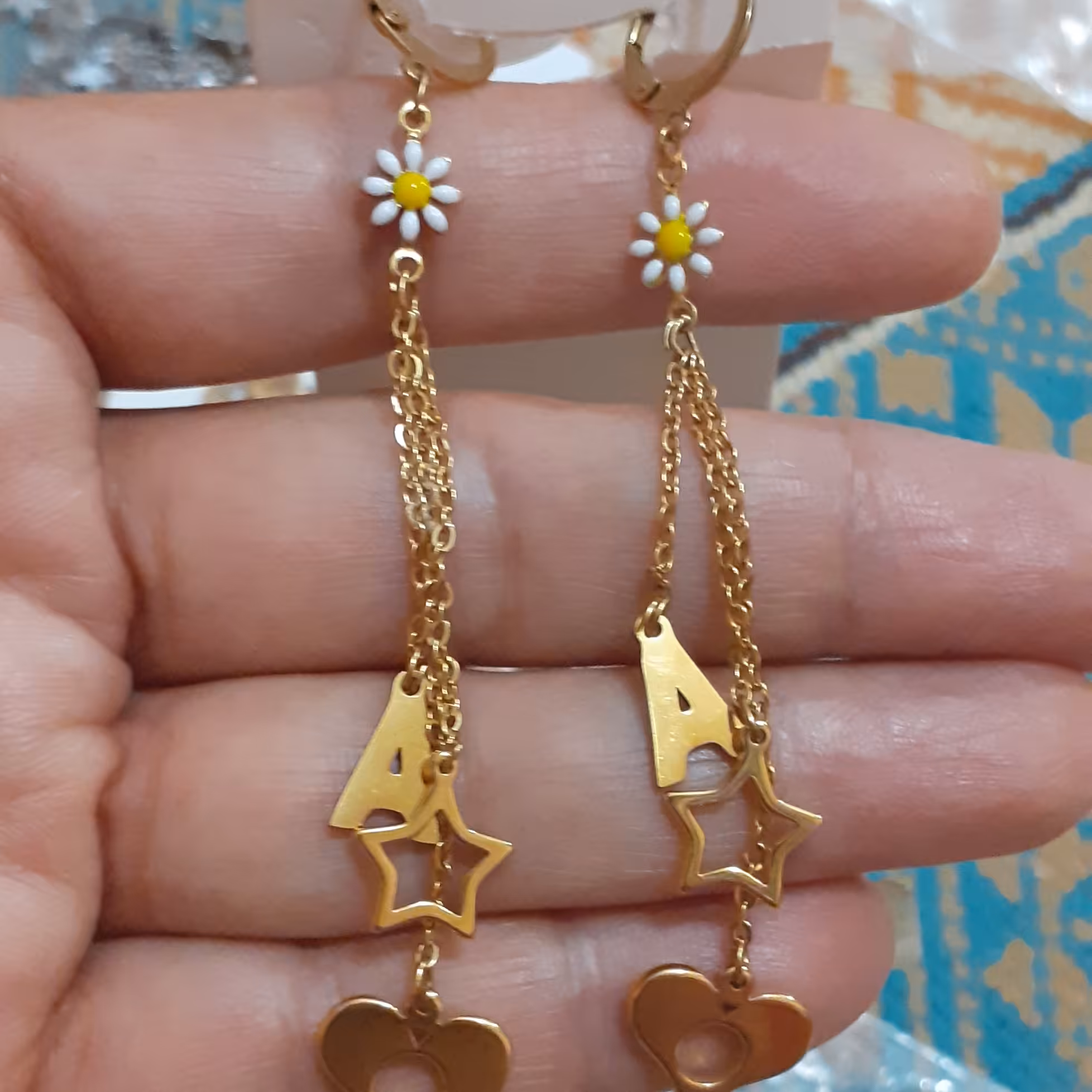 گوشواره اویز استیل کد 5365