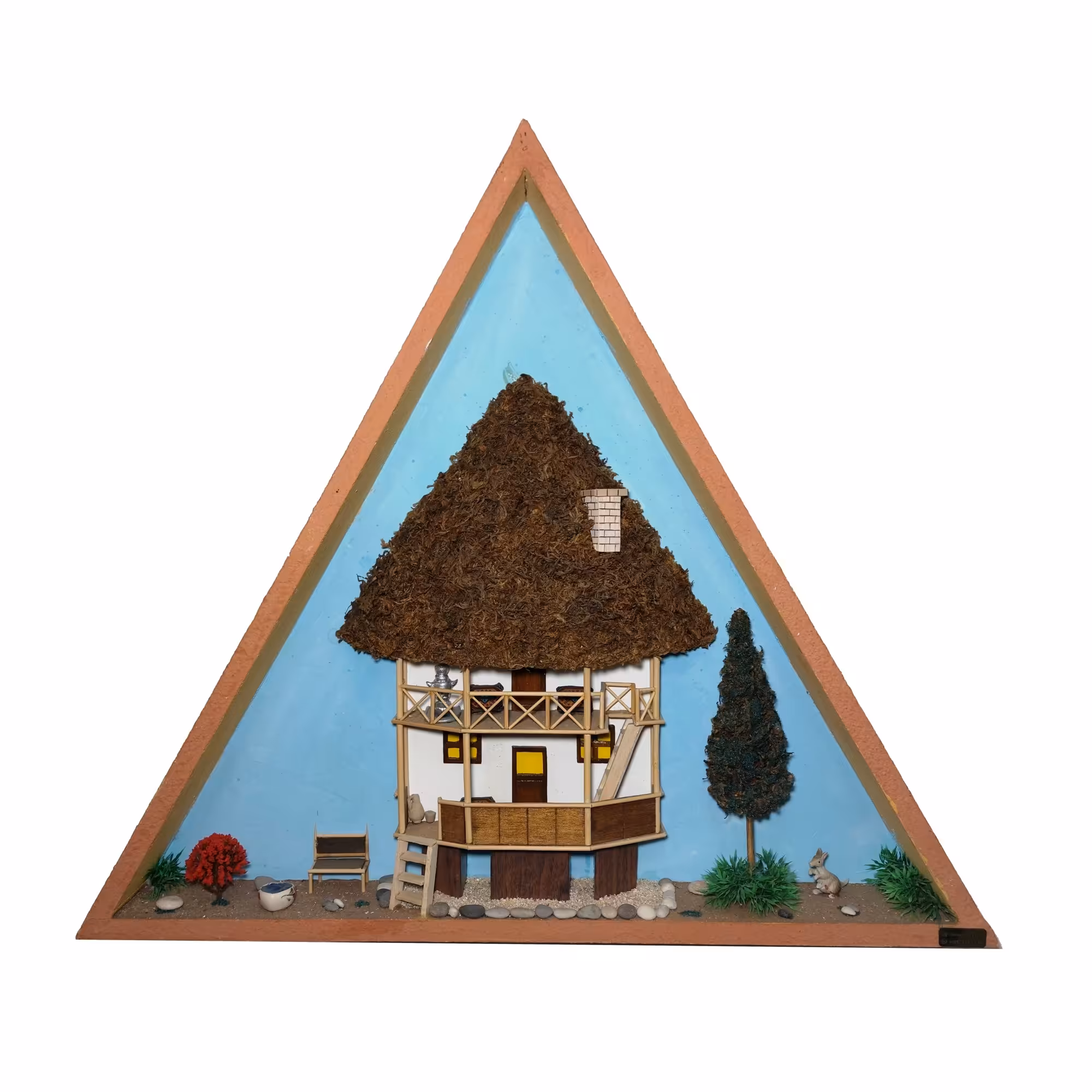 تابلو برجسته طرح کلبه جنگلی کد 003