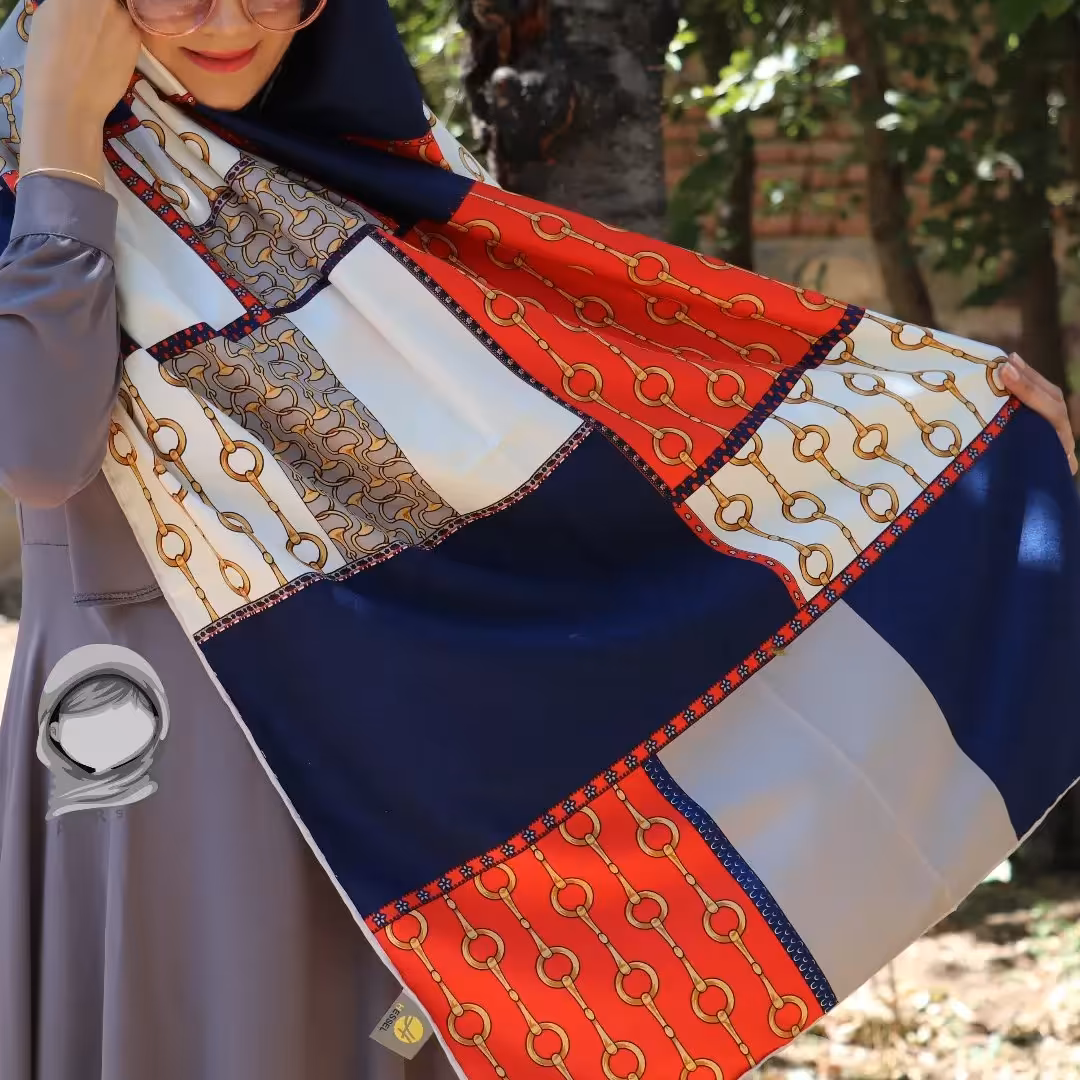 شال ابریشم توئیل رنگ بندی کامل 