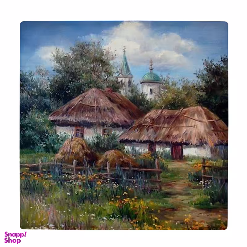 زیر لیوانی طرح نقاشی کلبه های روستایی کد 3670485_1687