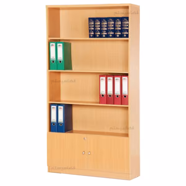 کتابخانه اداری 4 طبقه با کمد دو درب کد 552