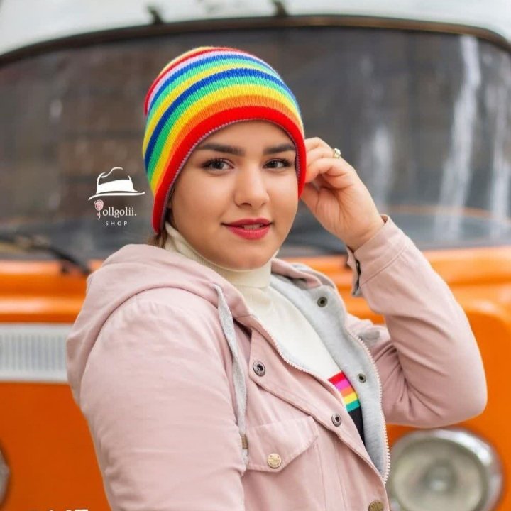کلاه بافت رنگین کمان