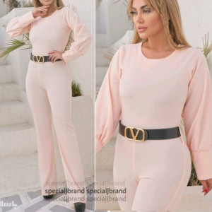 سرهمی زنانه کرپ مازراتی مدل آویسا کمربنددار