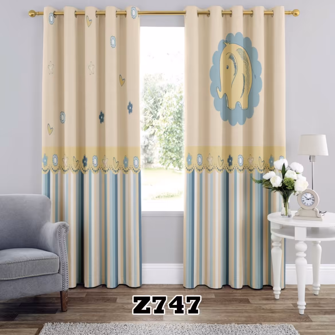 یک عدد پنل پرده اماده طرح اسپرتz747