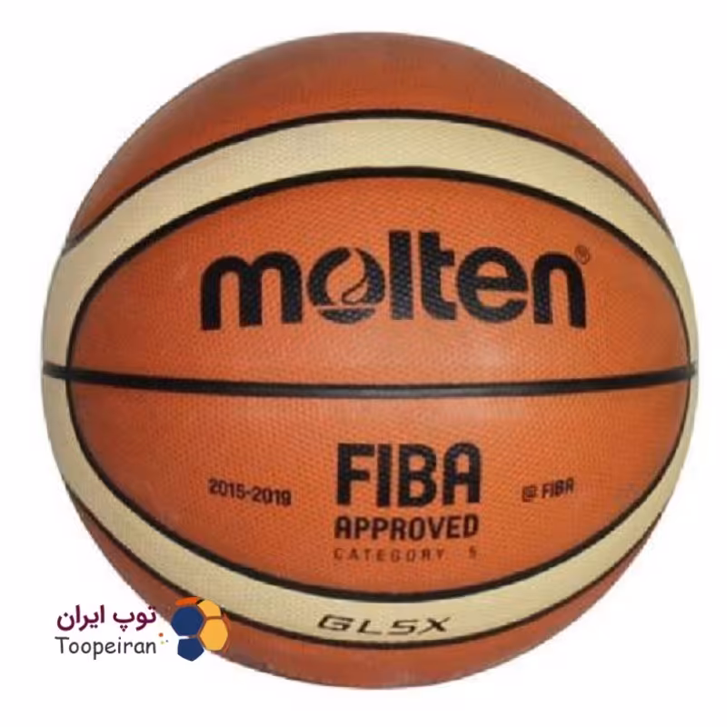 توپ بسکتبال طرح مولتن مدل GL5x سایز5 رویه چرمی 