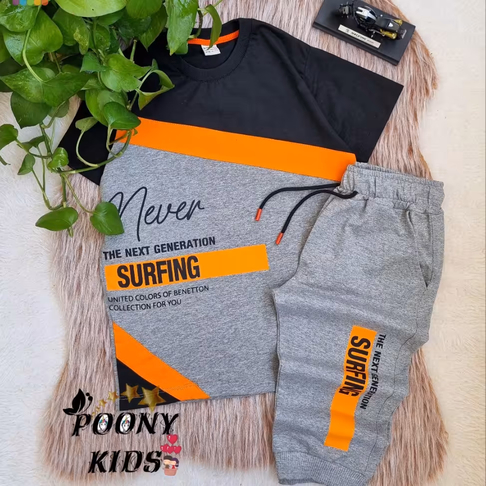 ست سایزبزرگ پسرانه تیشرت و شلوارک اعلا