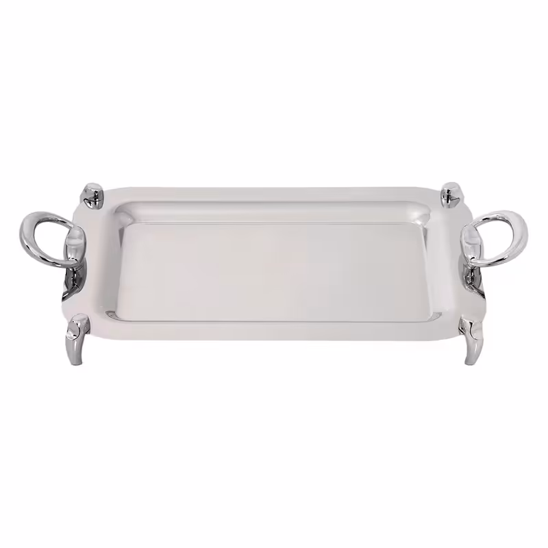 سینی مستطیل متوسط تک استیل مدل الفی (استیل)