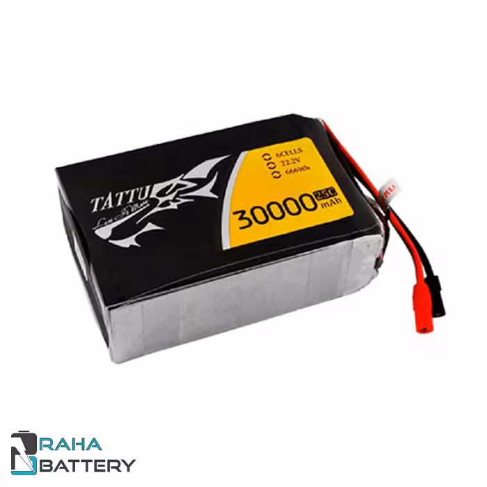 باتری لیتیوم پلیمر 6 سل Tattu 30000mAh 25C (تولید 2019)