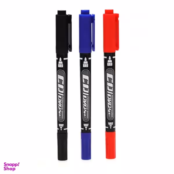 ماژیک سی دی جیکسین مدل دو سر کد 107A بسته 3 غددی