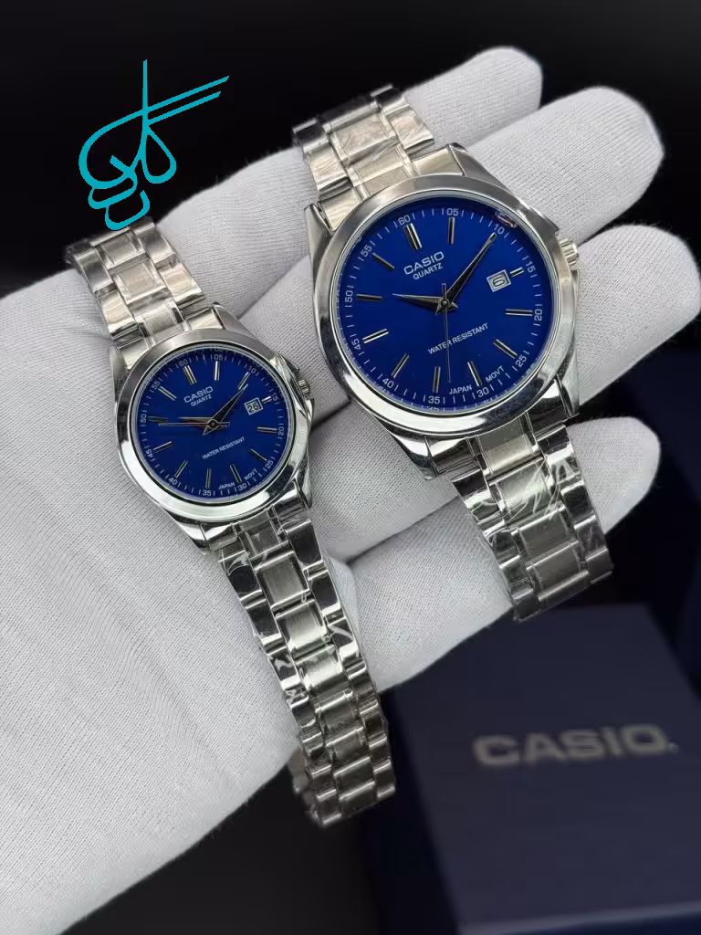 خرید ست ساعت مردانه و زنانه کاسیو کیفیت عالی دارای رنگبندی کد 2116845 - ردگل