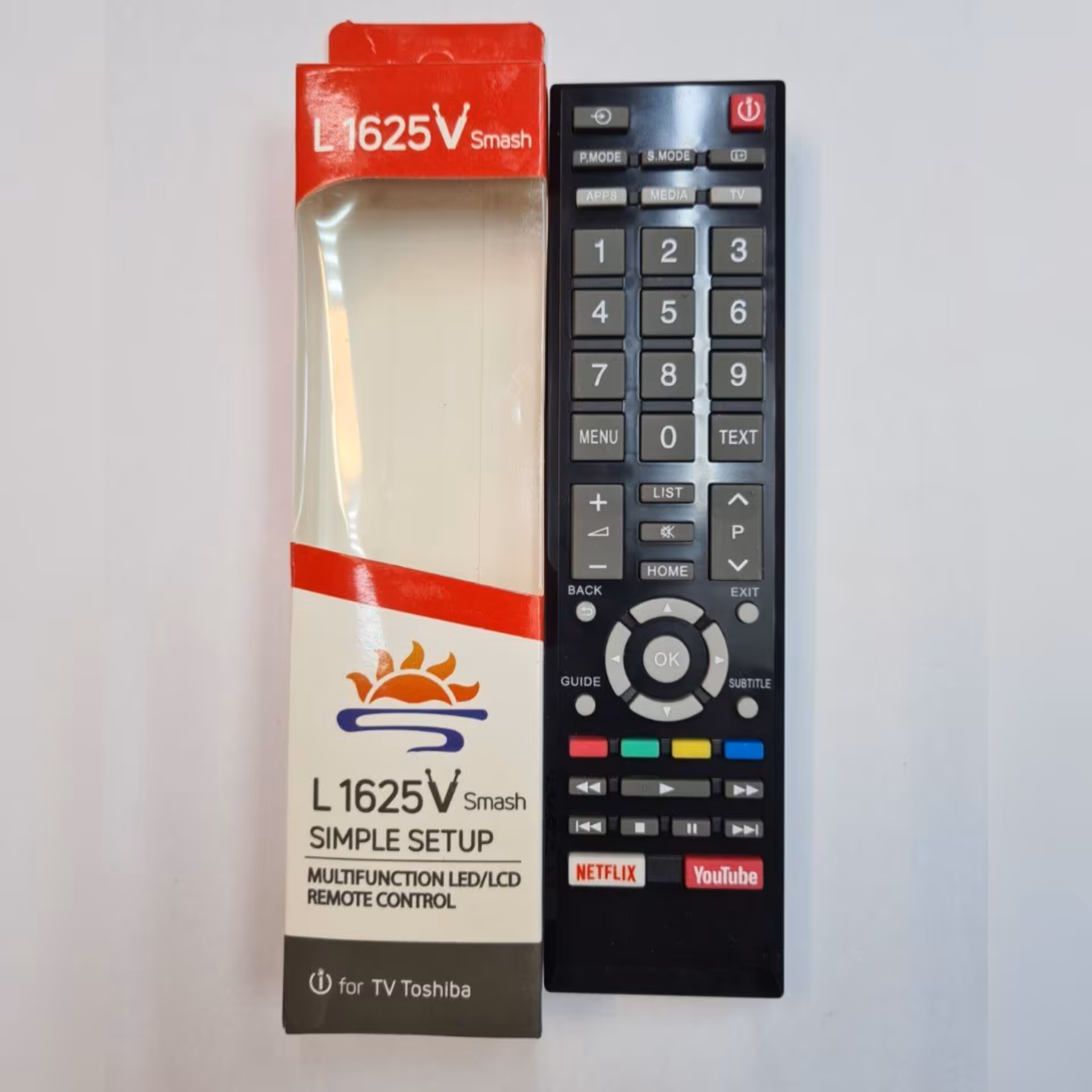 کنترل  شرکتی و درجه یک آیسی دار ال ای دی توشیبا نتفلیکس دار  جدید مدل 1625 