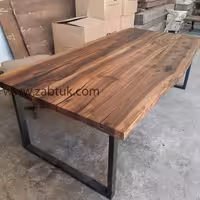 میز نهارخوری 6نفره چوب گردو با پوشش روغن گیاهی مونوکوت بلژیک