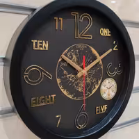 ساعت دیواری سیتیزن Rs گردمشکی سایز 38 موتور آرامگرد درجه یک 