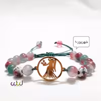 دستبند ماه تولد شهریور سنگ و استیل 