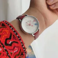 ساعت دخترانه تیانمی بند چرم قهوه ای