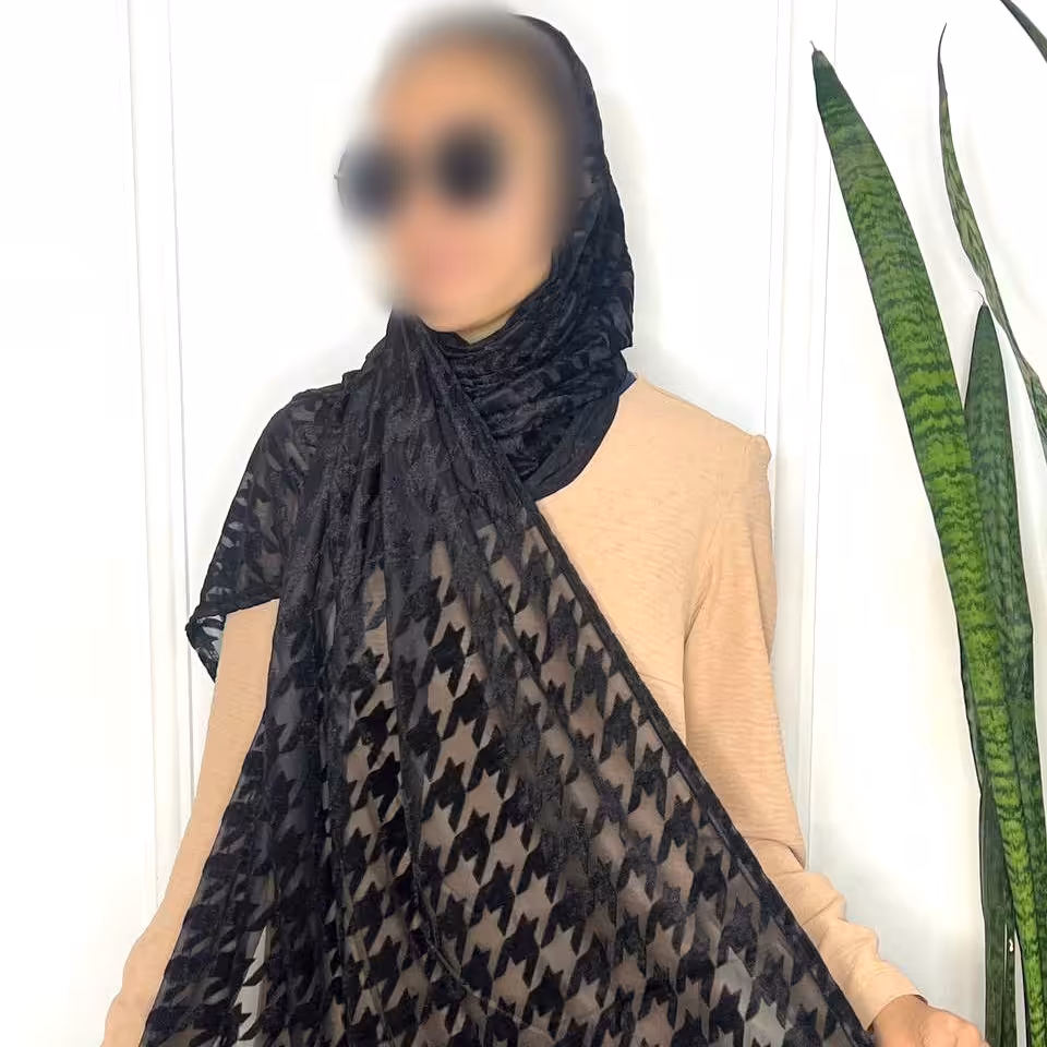 شال مخمل مجلسی مشکی