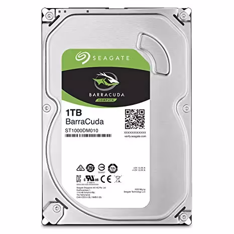 هارد اینترنال سیگیت مدل BarraCuda ظرفیت 1TBSeagate BarraCuda 1TB Desktop Hard Disk Drive - 7200 RPM SATA 6Gb/s 64MB Cache 3.5 Inch