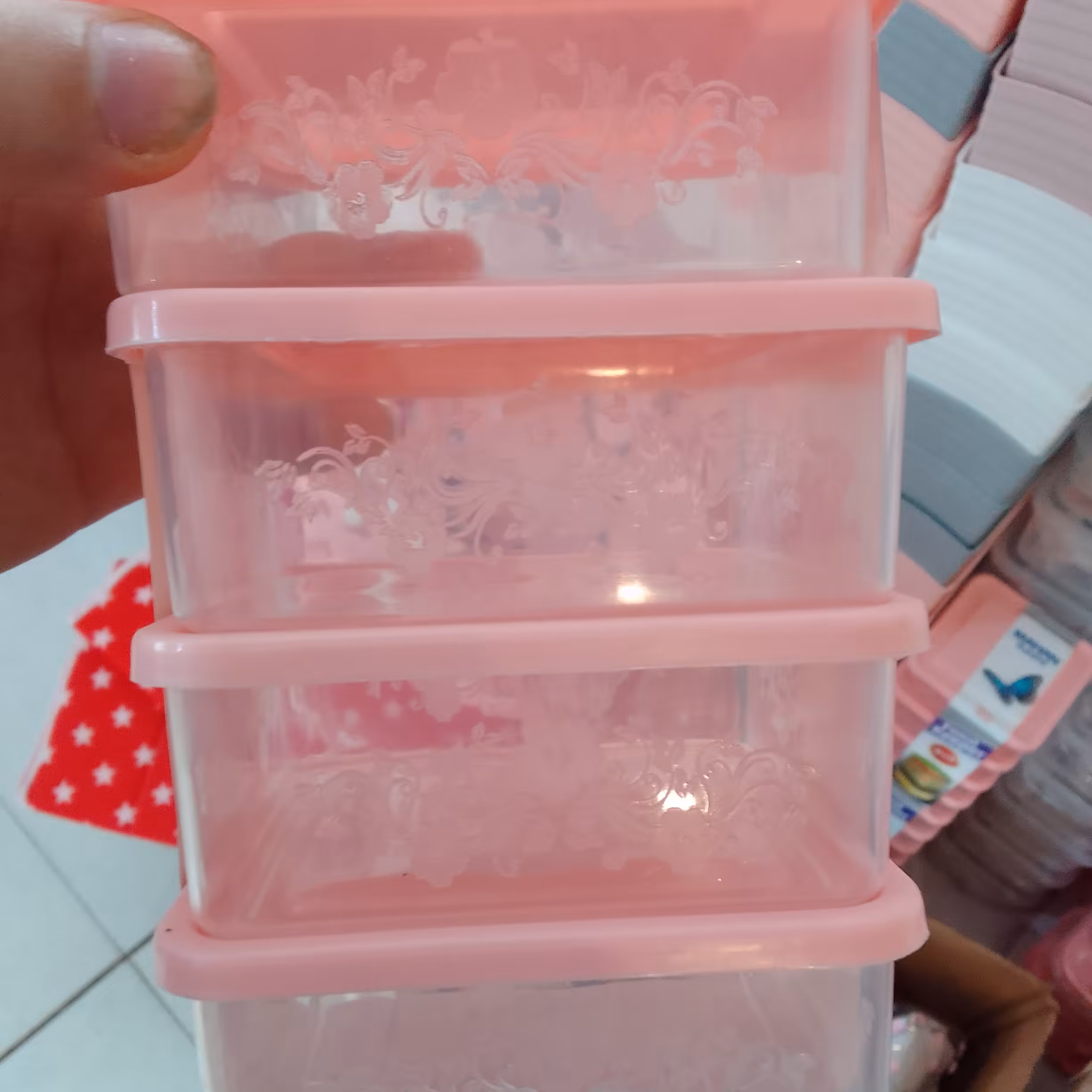 ظرف درب دار بسته 4 عددی