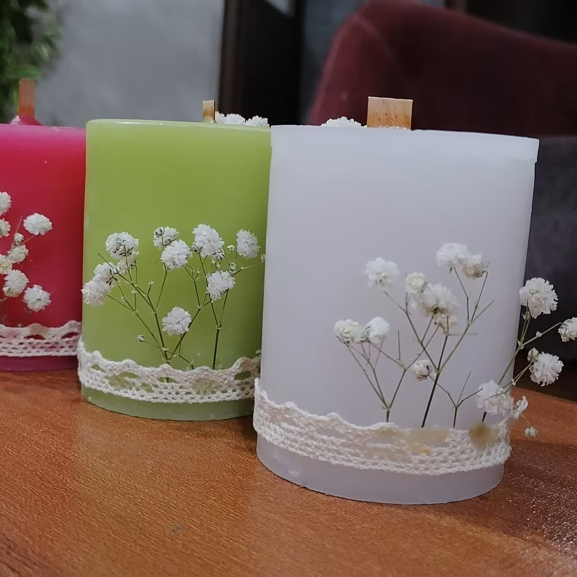 شمع استوانه ای رنگی