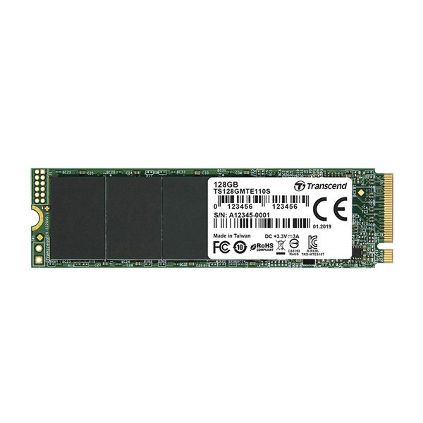حافظه اس‌اس‌دی اینترنال ترنسند مدل 110S M2 2280 128GB PCIe ظرفیت 128 گیگابایت
