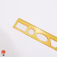 خط کش ژله ای 20 سانتی متری شابلون دار زرد فرمینو