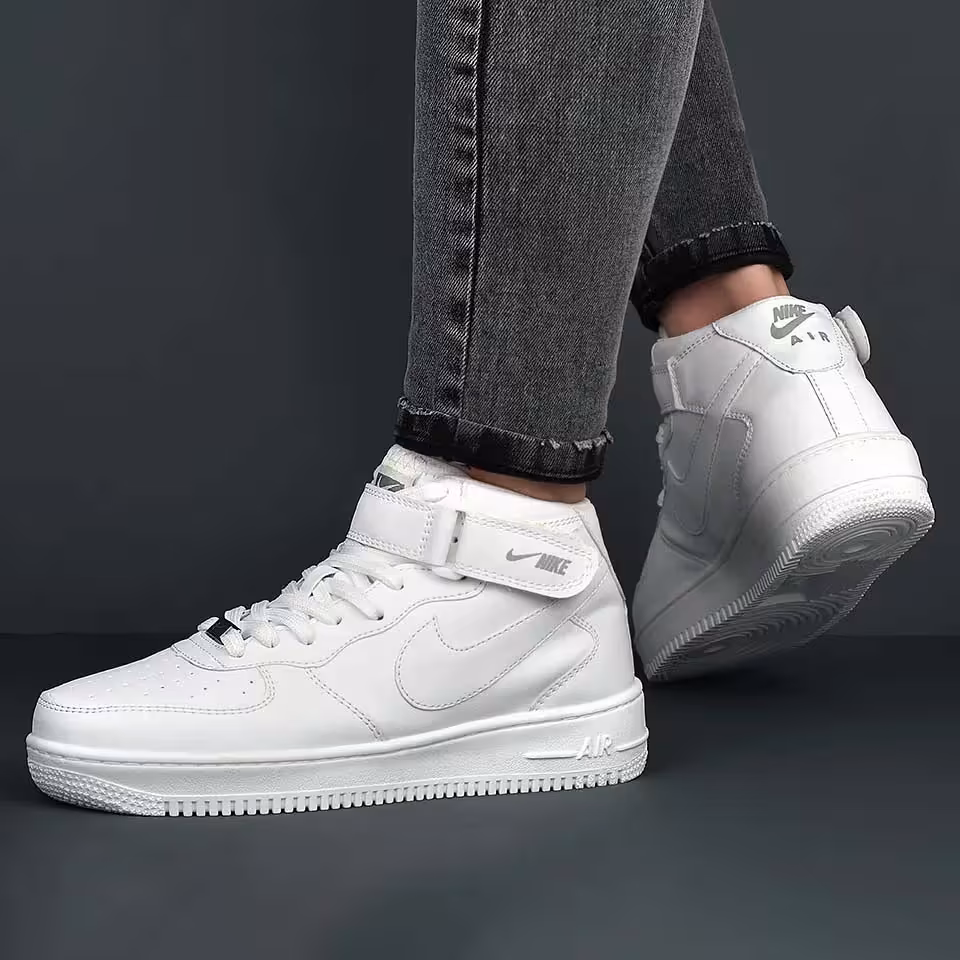 کتونی نایک ایرفورس 1 ساقدار  سفید