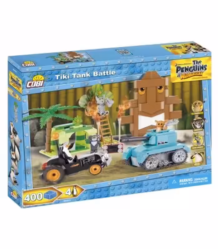 اسباب بازی ساختنی مدل پنگوئن ها- نبرد تانکی تیکی Cobi Penguins Tiki Tank Battle