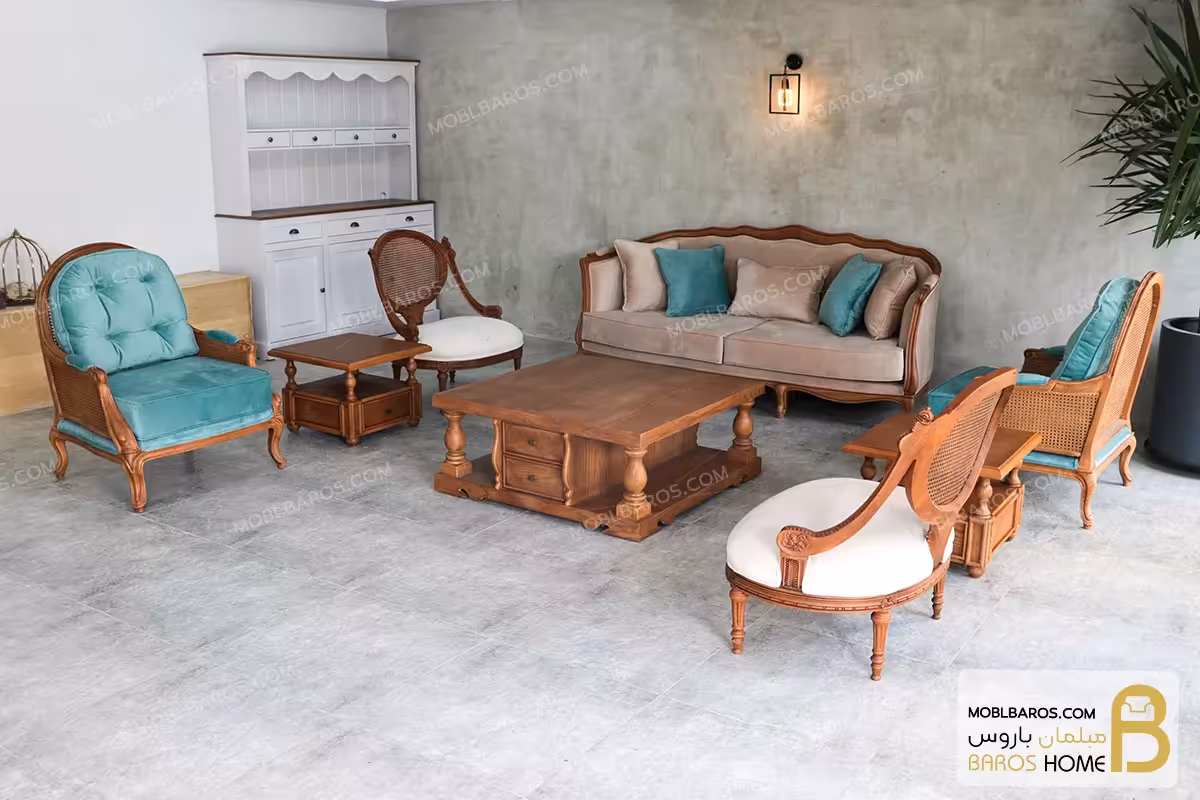 مبل نئو کلاسیک 7 نفره راشل و کاجی