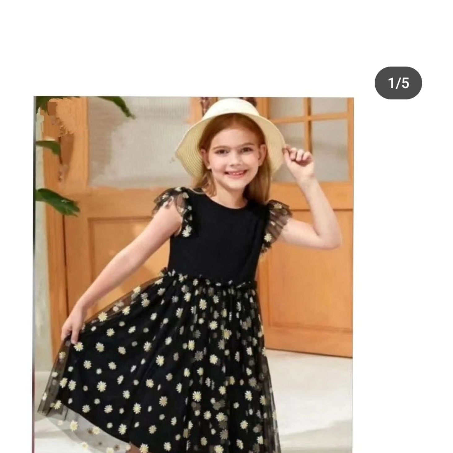 پیراهن دخترانه بابونه گلی