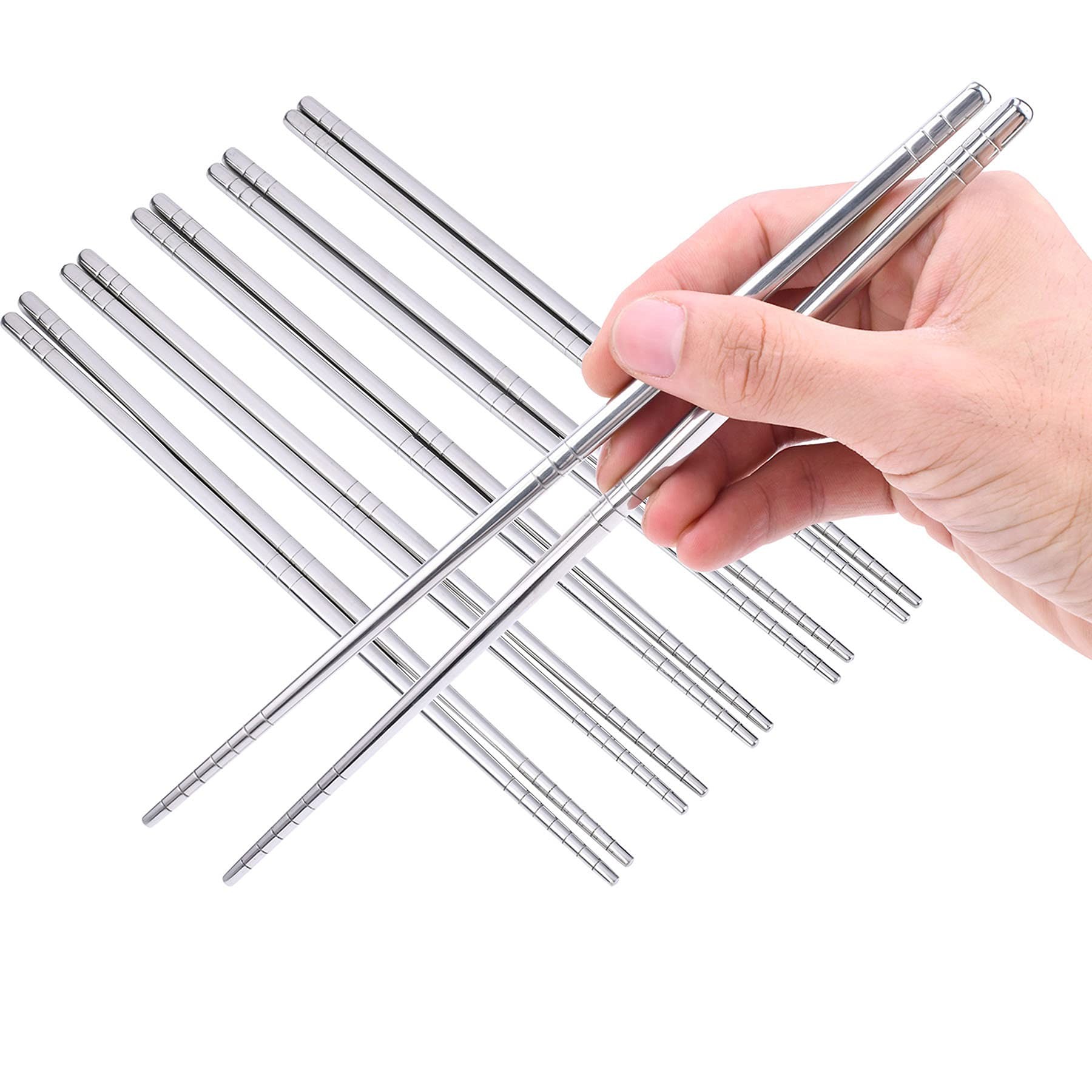 چاپستیک استیل SUS 304 نقره ای