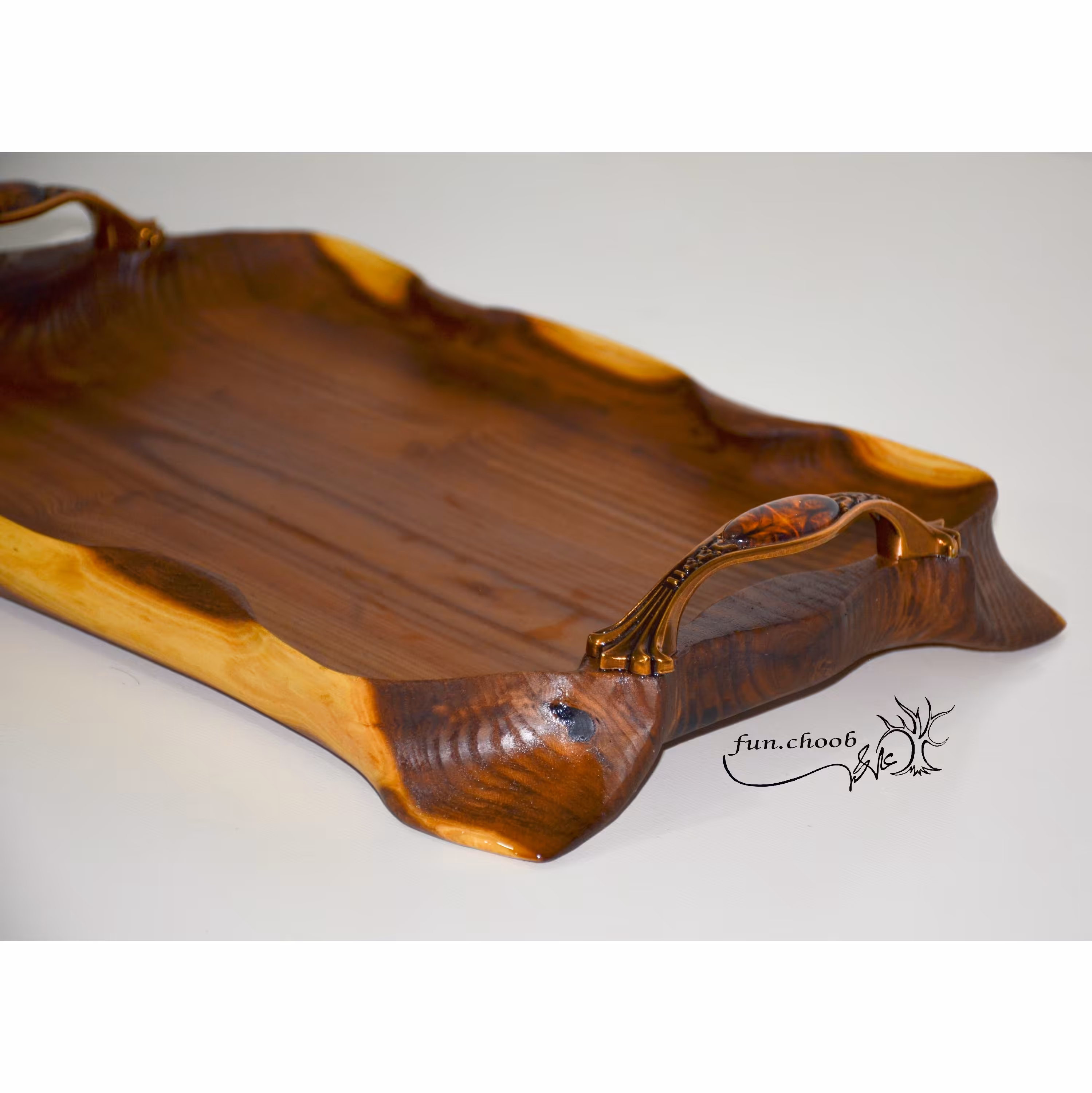 سینی چوبی با چوب سنجد