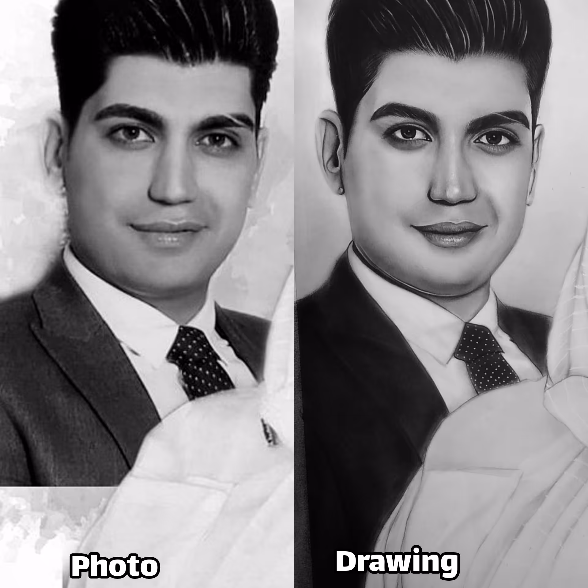 نقاشی سیاهقلم سایز 50در 70 سانتی متر