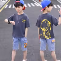 ست تیشرت و شلوارک لی گرم بالا ضخیم وارداتی اورجینال