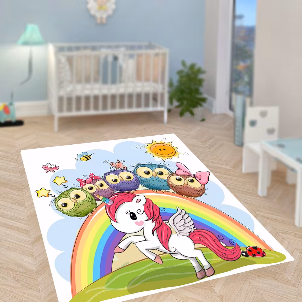 فرشینه مخمل لایکتیک سه لایه سایز 200 در 140 اتاق کودک