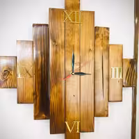 ساعت دیواری ساعت چوبی ساعت روستیک