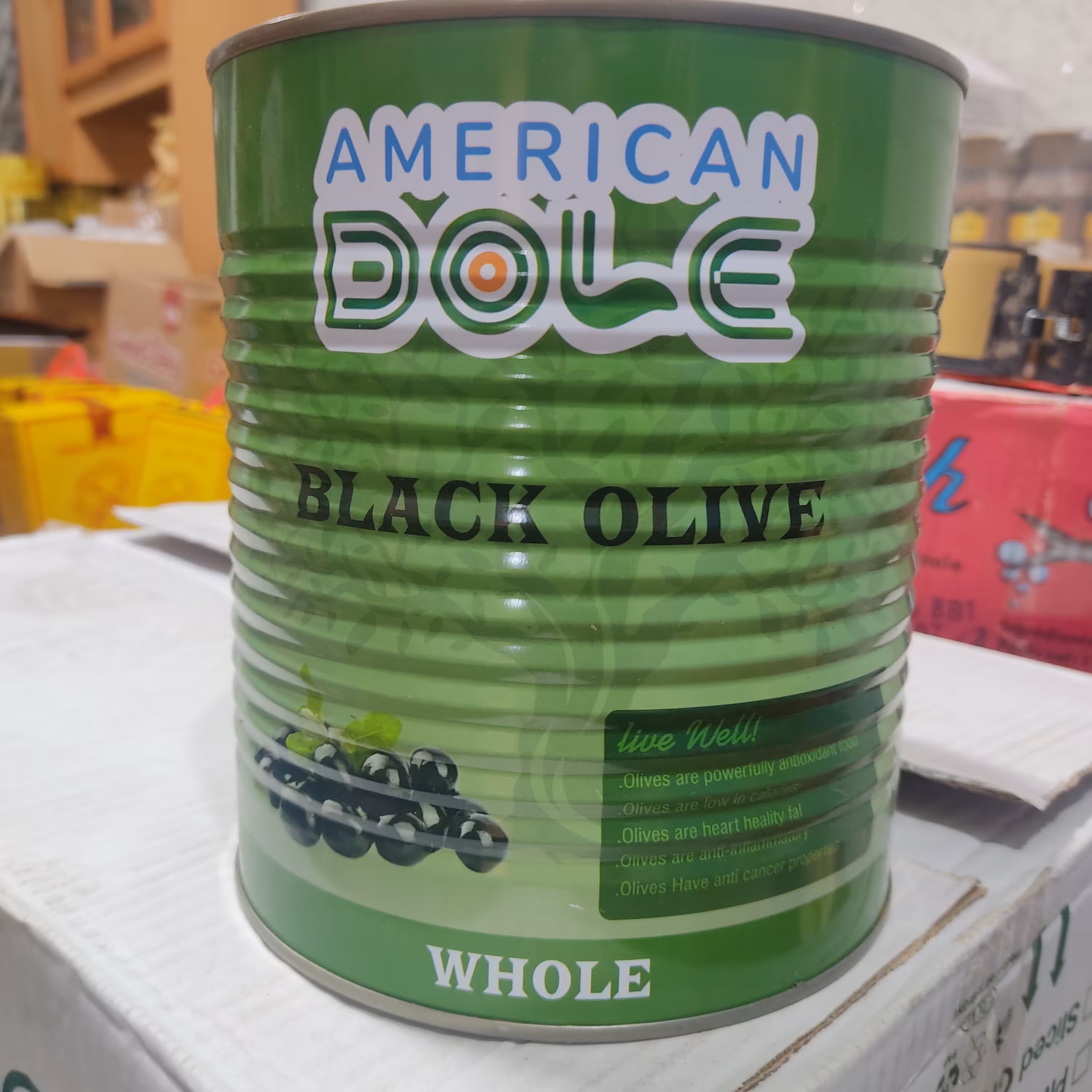 زیتون سیاه خارجی نسبتاً درشت 3 کیلویی امریکن دول  تولید کشور دبی تاریخ جدید 