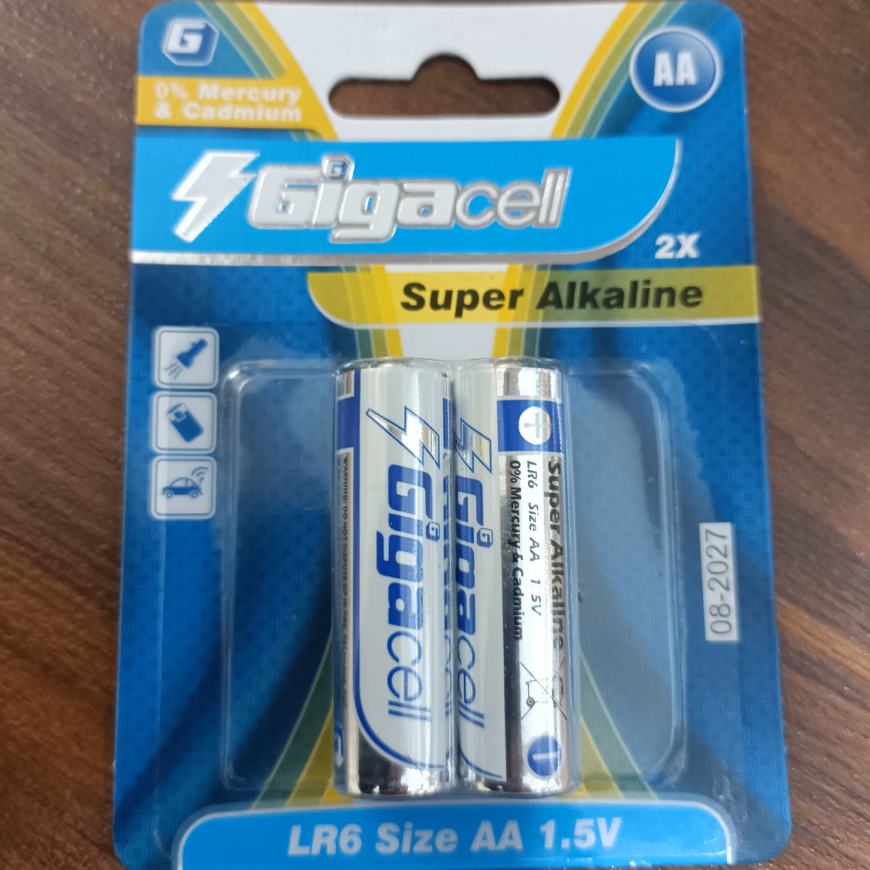 باتری قلمی گیگاسل دو عددی انقضا 2027 مدل سوپر الکالین