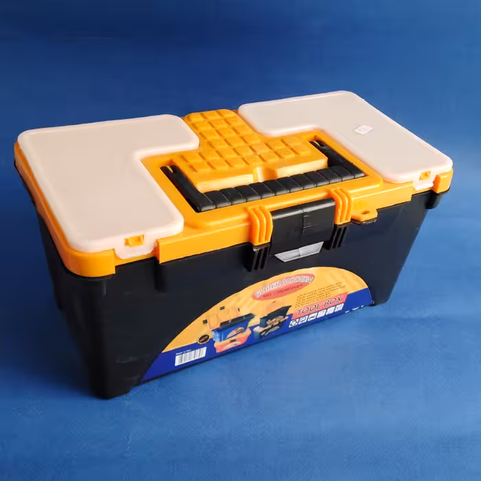 جعبه ابزار پلاستیک  بطول 32 به ارتفاع 16  و عرض 16 سانت