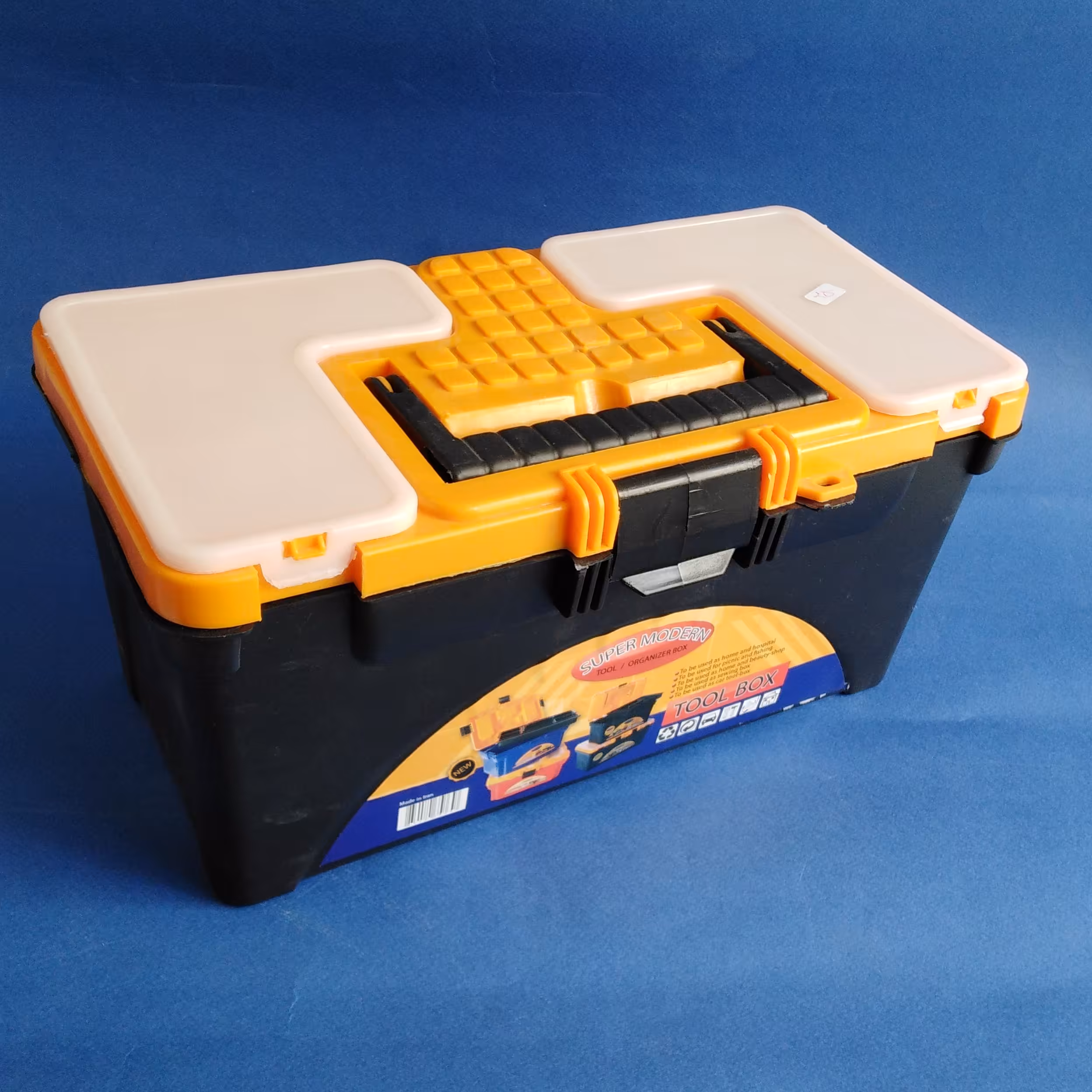 جعبه ابزار پلاستیک  بطول 32 به ارتفاع 16  و عرض 16 سانت