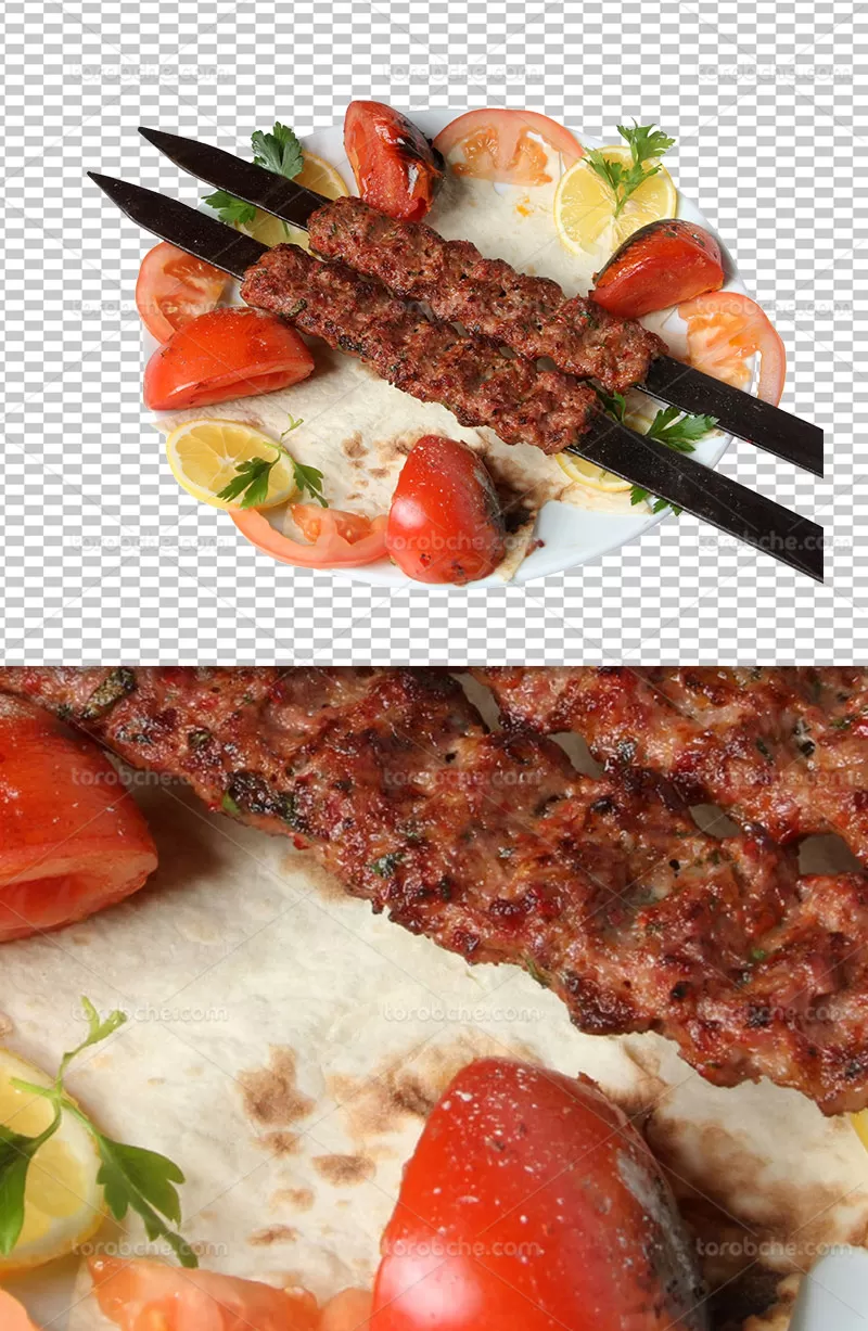 عکس کباب کوبیده دوربری | گرافیک با طعم تربچه