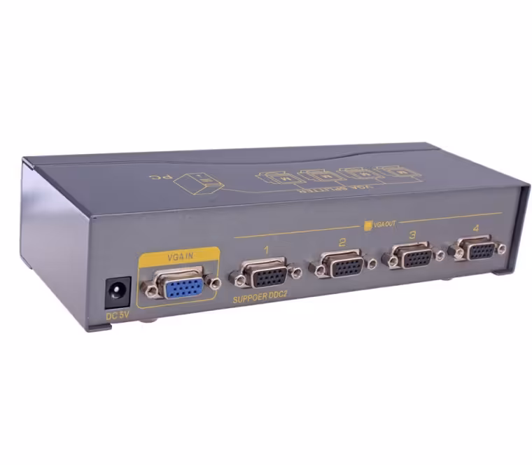 اسپلیتر VGA چهار پورت دی تک مدل دی تی 7354 با کیفیت 350 مگاهرتز