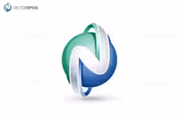 وکتور لوگوی حرف N رنگی | گرافیک با طعم تربچه