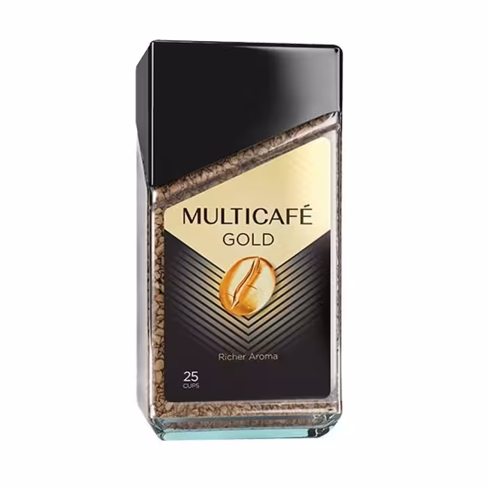 قهوه فوری گلد شیشه ای مولتی کافه حجم 50 گرمی