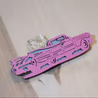 جاکلیدی چوبی دولایه طرح وسایل نقلیه کد 18